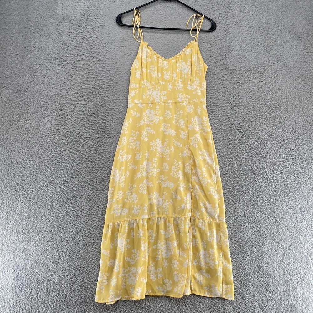 Abercrombie & Fitch Midi Dress Womens XS Floral Milkmaid Babydoll Sundress - Picture 1 of 16